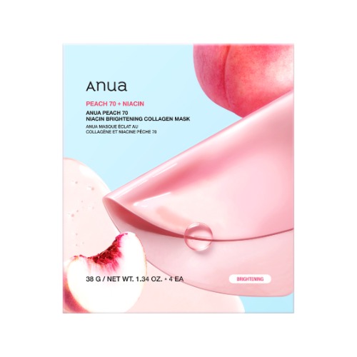 [4EA] PEACH 70 NIACIN BRIGHTENING COLLAGEN MASK