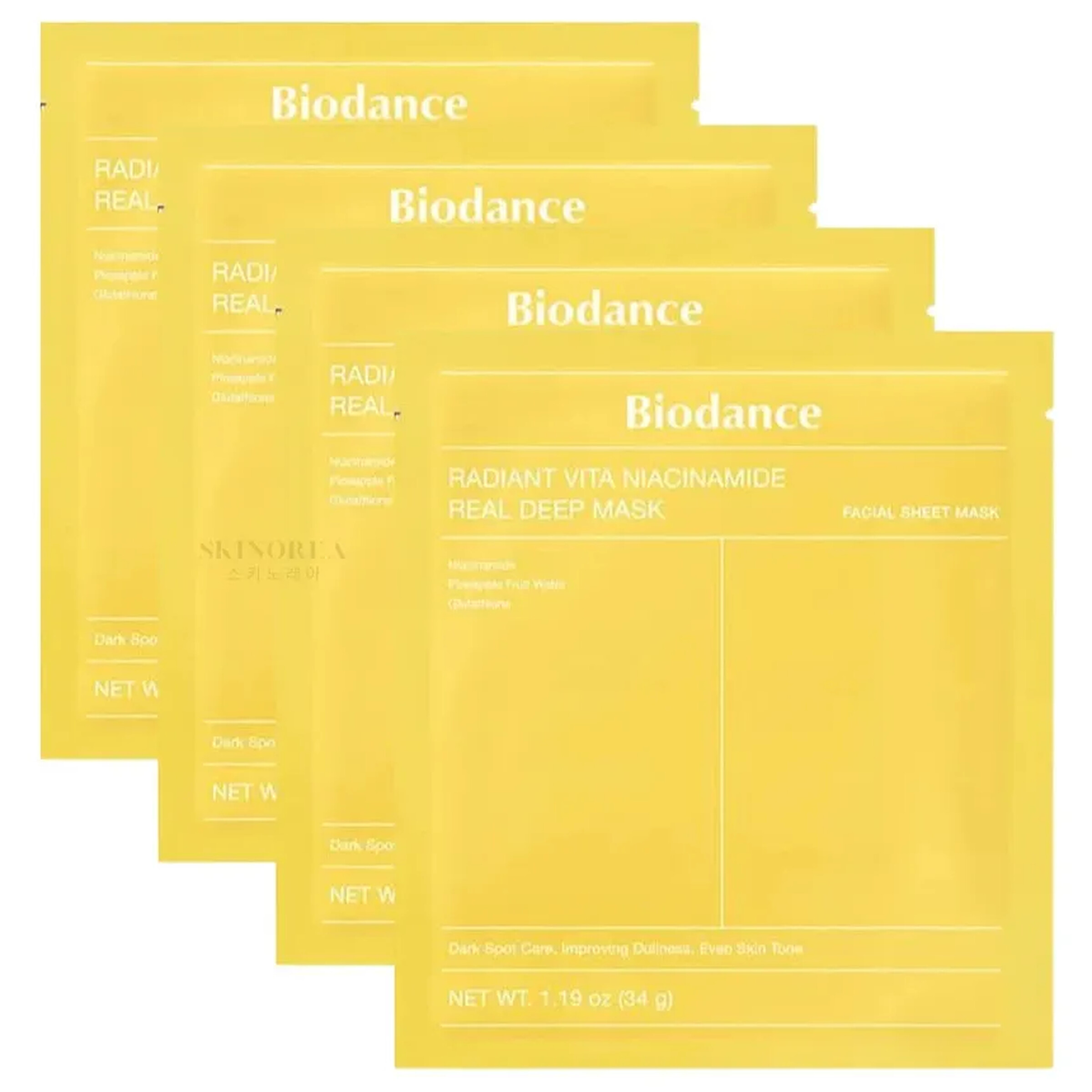 RADIANT VITA NIACINAMIDE REAL DEEP MASK 1BOX (34G*4EA)
