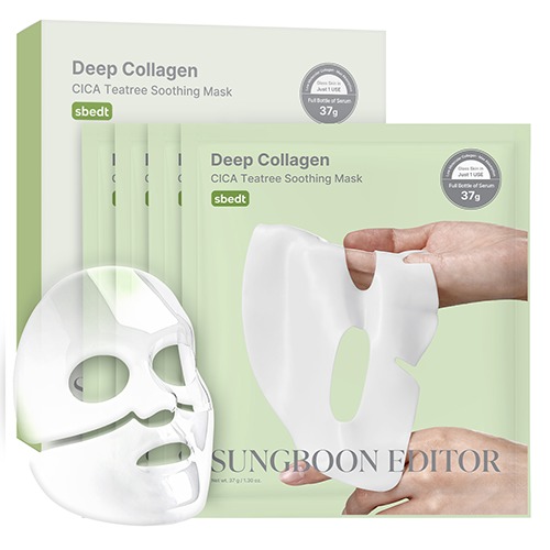 DEEP COLLAGEN CICA TEATREE SOOTHING MASK 37G*4EA