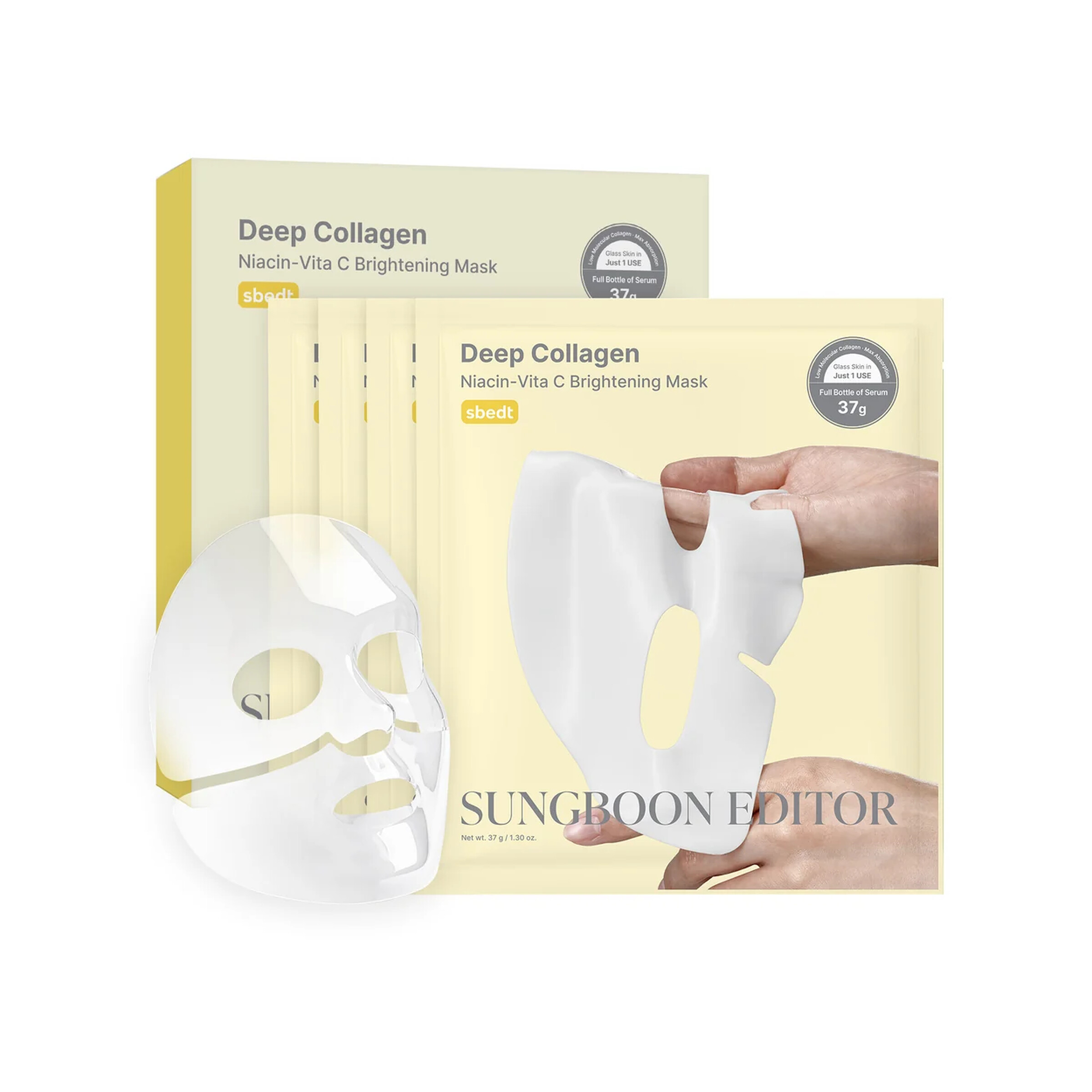 (10EA) DEEP COLLAGEN NIACIN VITA C BRIGHTENING MASK 37G